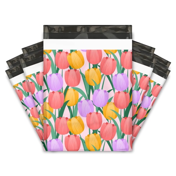 Trendy Tulips 🌷 Poly Mailers 10x13 Pack of 25 - Picture 3 of 7